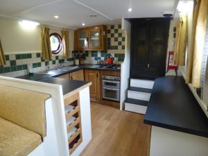 Interior of 'The Sub' , the new barge in the hire fleet