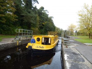 Entering Lock 6 on Shannon Erne Waterway